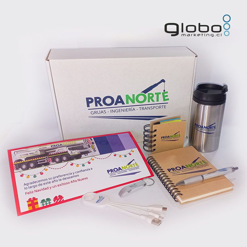 1-Pack-Proanorte kit de bienvenida con tu logo para empresas