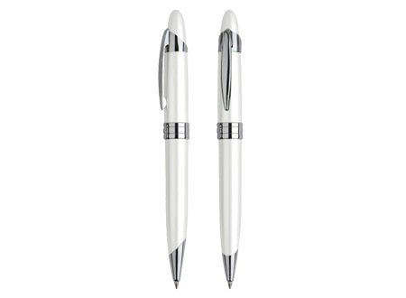 L60 Bolígrafo Metálico White Pearl